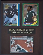 William The Refrigerator Perry Chicago Bears 3-Card 7x9 Plaque - £18.03 GBP