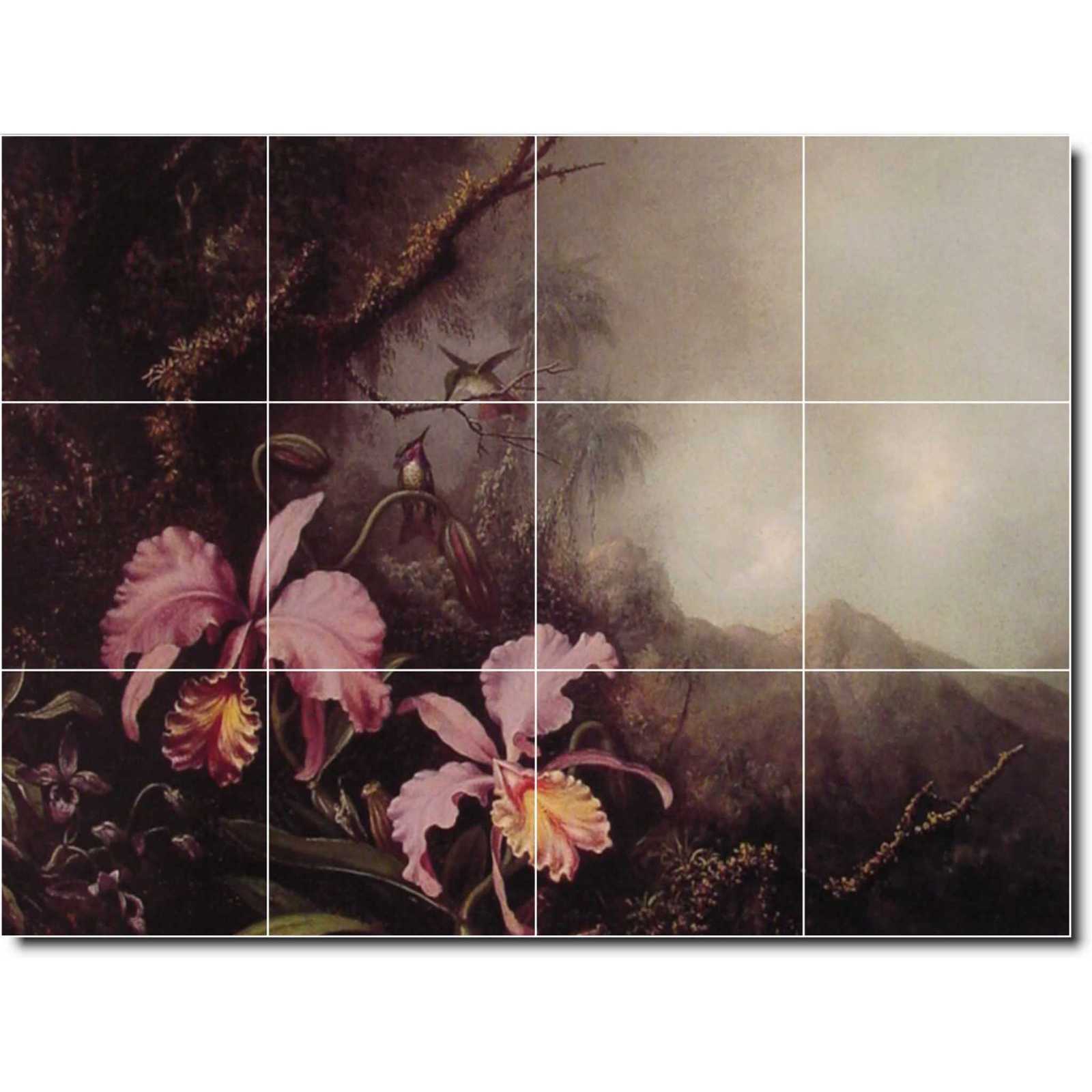 Heade martin two orchids in a mountain landscape