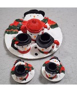 Pretend Play Miniature Christmas Snowman 9 Piece Child Doll House Tea Se... - €7,85 EUR