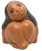 Chilean Folk Art Pottery Figurine Nude Young Woman Terra Cotta Clay Chile Signed - £31.06 GBP