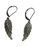 Vintage Sterling Silver 925 Wing Earrings Bling Lever - $875.70 MXN