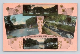 Multiview Scenes in Epworth Park Lincoln Nebraska NE 1911 DB Postcard P12 - £3.87 GBP