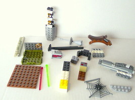 Lego Mega Bloks parts bases bricks Spider web other Mixed Lot no piece c... - $11.83