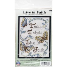 Design Works Counted Cross Stitch Kit 5X7-Live In Faith Mini (14 Count) - $35.49