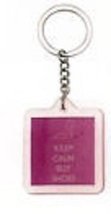 Keep Calm And Buy Shoes Pink Keyring - £2.50 GBP