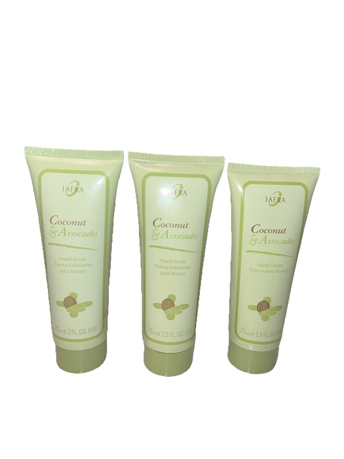 Jafra 2-Coconut &amp; Avocado Hand Scrub 1-Hand Cream New Unsealed 2.5 Fl Oz... - $19.34