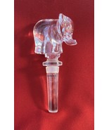 Towle Crystal Elephant Wine Bottle Decanter Stopper NEW WITH STICKER! - $509.67 MXN