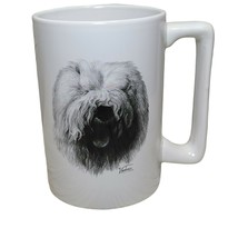 Old English Sheepdog Dog Coffee Tea Mug Vladimir Porcelain Portrait by Rosalinde - £27.67 GBP