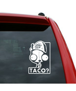 Invader Zim - Gir - Taco? Vinyl Decal | Color: White | 5&quot; tall - $4.99