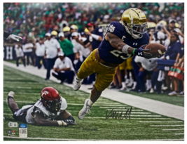 Kyren Williams Autographed Notre Dame &#39;Diving TD&#39; 16&quot; x 20&quot; Photograph B... - $85.00