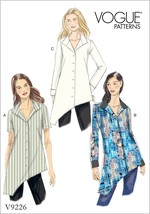 Vogue Sewing Pattern 9226 Blouse Tunic Misses Size 6-14 - $10.03