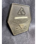 Vintage Chevy Certified Technician hexagon metal plaque award 11 years - $21.78