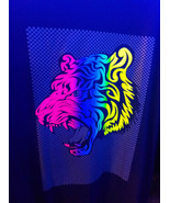 TIGER Glow in the Dark Blacklight colorful T-shirt clothing Tee Top Anim... - $343.61 MXN+