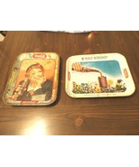 2 VINTAGE COCA-COLA TRAYS-THIRST KNOWS NO SEASON/BE REALLY REFRESHED-Wit... - €20,63 EUR
