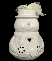 Winter Wonderland Snowman 2014 Fragrance Sachet Figurine White Ceramic NOS - £7.11 GBP