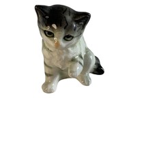 Vintage Black &amp; White Tiger Kitten Cat Figure Japan - £12.41 GBP