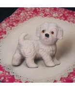 Homco #1411 Puppy Dog Figurine Ceramic Vintage Playful Tail Up Decor Grannycore - $12.00