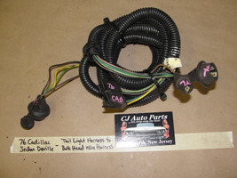 Oem 76 Cadillac Sedan Deville Trunk Tail Light Wire Harness Connectors Plugs - $79.19