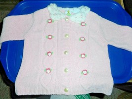 Sesame Street Size 3/6 Months Girls Pink Long Sleeve Sweater Crochet Collar - £7.46 GBP