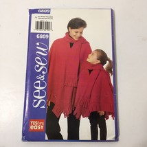 See &amp; Sew 6809 XS-L Mother Daughter Ponchos - £10.33 GBP