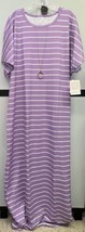 NWT LuLaRoe 3XL Light Purple &amp; White Stripes Maria Scuba Fabric Long Maxi Dress - £37.75 GBP