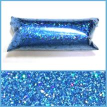 Holographic Glitter, Chunky Sky Blue Jewels, Solvent Resistant Poly .025... - £1.00 GBP+