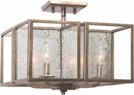 Semi-Flush Ceiling Light KALCO CAMILLA Casual Luxury Open Column 4-Light Rustic - £1,749.79 GBP