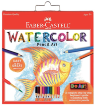 Faber-Castell 15 Piece Watercolor Pencil Paper Art Set for Beginners Age... - $9.98