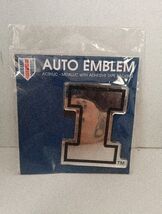 LARGE CAR AUTO NCAA ILLINOIS CRYSTAL RHINESTONE BLING ADHESIVE EMBLEM DE... - $8.03