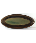 VERY LARGE 18" x 8" ART POTTERY CONSOLE BOWL Dish Tray Oblong Oval HEAVY... - $79.99