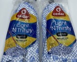 2 O-Cedar Light &#39;N Thirsty Cloth Mop Replacement Head Refill Discontinue... - £35.29 GBP