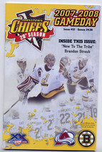 Johnstown Chiefs ECHL Hockey Program 2007-08 Issue #12 Bruins Avalanche ... - £7.42 GBP