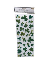 St Patrick Day Glitter Sparkle 31 stickers  - Shamrocks - - £10.92 GBP