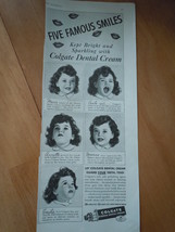 Vintage Colgate Five Famous Smiles Print Magazine Advertisements 1937 - £5.58 GBP