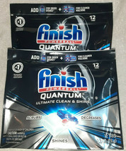 Finish Powerball Quantum 12 Tabs In Pack lot of 2 Dishwasher Tablets - £11.63 GBP