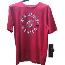 New Jersey Devils Fanatics NHL Tee – Red Men&#39;s Large, Vintage Sports Shirt - $19.65