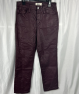 Edgely Pants Women 4 Short High Rise Slim Straight Ankle Coated Faux Lea... - $33.81 CAD