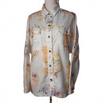 Davi &amp; Dani Floral Trucker Jacket Light Oversized Medium - $565.09 MXN