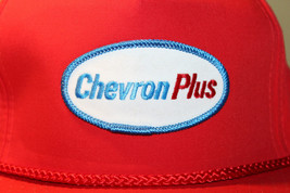 Chevron Plus Gas Station Gasoline Mens Hat Cap Snapback Red Rope - £18.04 GBP