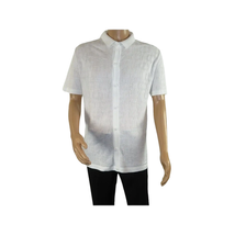 Mens Stacy Adams Italian Style Knit Woven Shirt Short Sleeves 3128 Pure White image 8