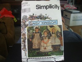 Simplicity 9458 Daisy Kingdom Dress &amp; Pinafore Pattern - Size 5 &amp; 6 Chest 24-25 - £7.64 GBP