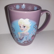 Disney Store Frozen ELSA Lavender Coffee Cup Tea Mug Floral Snowflakes - £11.87 GBP