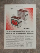 Vintage 1927 Eveready Layerbilt B Batteries Full Page Original Ad 422 - $6.64