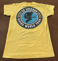 Ed Sheeran Divide World Tour Shirt Sz S Yellow T Shirt Tulex Large Touri... - $163.52 MXN
