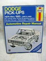 HAYNES #30040 &#39;74-93 DODGE Pick-Up 2&amp;4wd I6-V6-V8 Gas Motors Ramcharger-... - £14.88 GBP