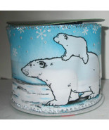 Christmas Holiday Indoor Craft Blue White Polar Bear Glitter Wire-Edged ... - $16.98 CAD