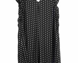 DR2 Women’s Size 3X Sleeveless Dress Lined Tucked Pleats Polka Dot  Blac... - £23.30 GBP