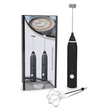 Electric Milk Frother Egg Beater Usb Rechargeable Handheld Foam Maker + 2 Whisk - £27.96 GBP