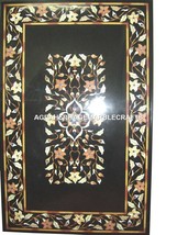 Black Marble Dining Table Top Marquetry Handmade Home Decor Mosaic Arts H1204 - £752.56 GBP+
