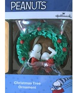 Hallmark Ornament:  Peanuts Snoopy in Wreath w/Red Bow - 2018 - New - $20.14 CAD